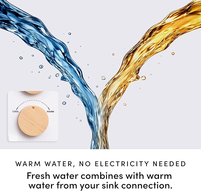 TUSHY Spa Self-Cleaning Warm Water Toilet Bidet Attachment. Adjustable Nozzle, Angle & Pressure Control. Easy DIY Home Install, Requires Sink Access for Optional Warm Water Control. (Biscuit/Platinum)