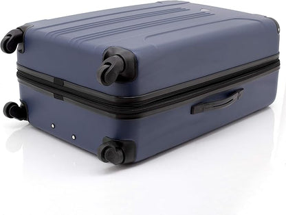 Travelers Club Chicago Hardside Expandable Spinner Luggage, Navy Blue, 3 Piece Set