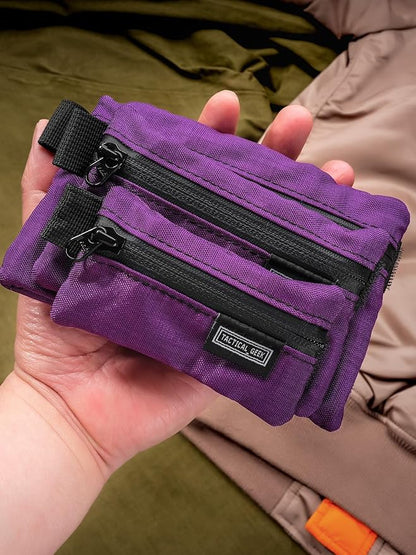 TACTICAL_GEEK Storage A5 EDC Storage Pouch Set, Molle EDC Gadget Pouch, Multi-Functional Utility Small Tool Pocket for Daily Carry (Purple)