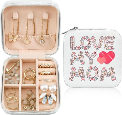 MAYCARI Mothers Day s for Mom, s for Mom, Love My Mom from Daughter Son, Small Jewelry Case Jewelry Organizer Travel Essentials