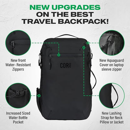 Carry On Travel Backpack Bundle | Island Hopper Travel Backpack with Toiletry Bag and Compression Packing Cube Set