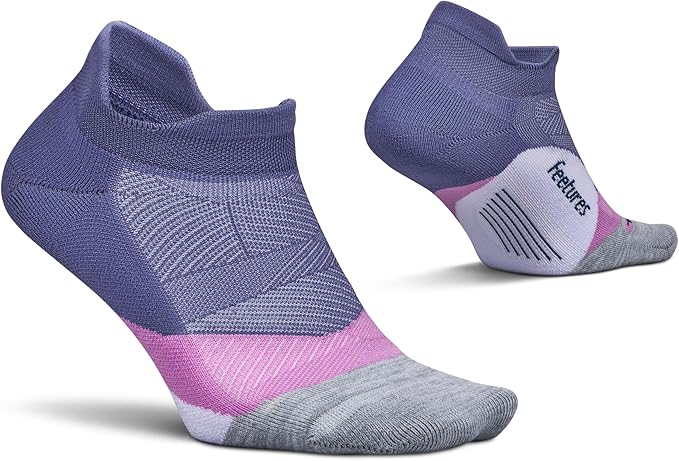 Feetures Elite Light Cushion No Show Tab Athletic Ankle Socks - Sport Sock with Targeted Compression