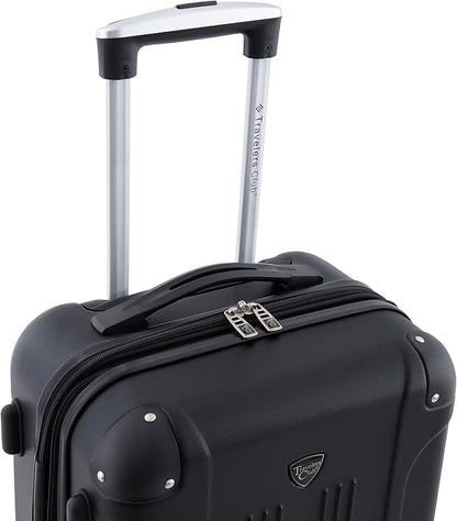 Travelers Club Chicago Hardside Expandable Spinner Luggage, Black, 20" Carry-On