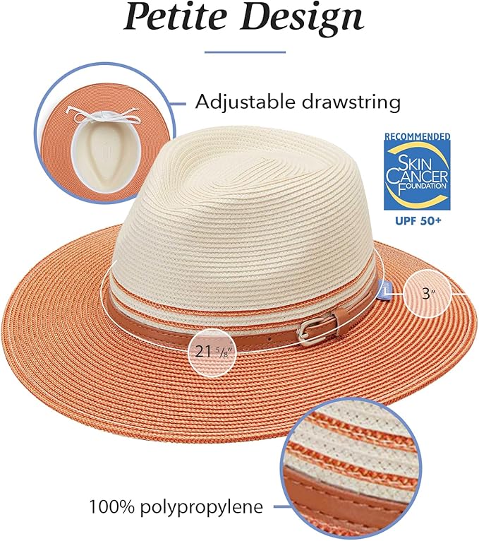 Wallaroo Women’s Kristy Fedora– UPF 50+ UV Protection | Wide Brim, Packable & Adjustable |Petite or Medium