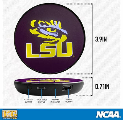 LSU Qi Wireless Charger With Illuminated Tigers Logo & Built-In Power – Fametek