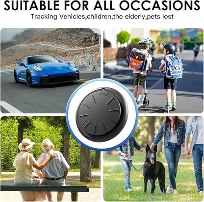Mini GPS Tracker for Vehicles,Real Time GPS Car Tracker Work with Apple Find My(iOS Only),No Monthly Fee Anti-Theft Car Tracker with Magnetic Case (1PCS Black Tracker, White Magnetic Case)
