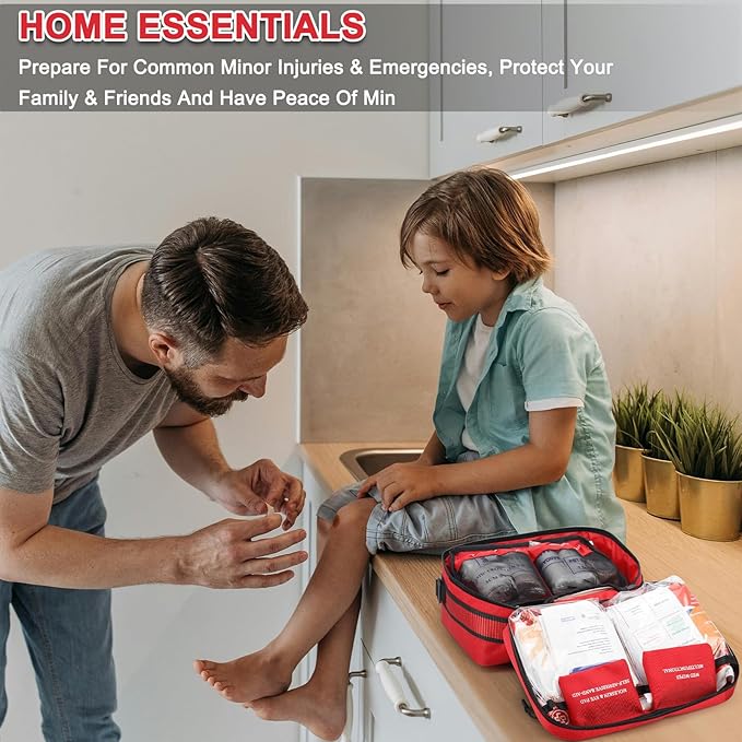 Premium 450 Piece Large First Aid Kit for Home, Travel, Camping, Car, Hiking & Outdoor Emergencies - Emergency Medical Kits, Home & Businesses Medical Supplies