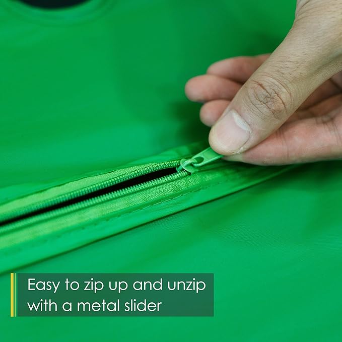 Vinyl Garment Bag, 6 Count, Waterproof, Green, 24"x48", Clear Window, Easy to Use, Convenient Storage of Suits, Shirts, Sweaters and Coats