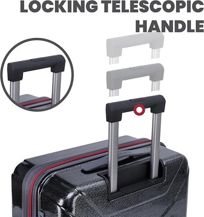 Spyder Traverse 25 Inch Medium Expandable Hardside Upright Suitcase with 360° Spinner Wheels, TSA Approved Lock, Silver