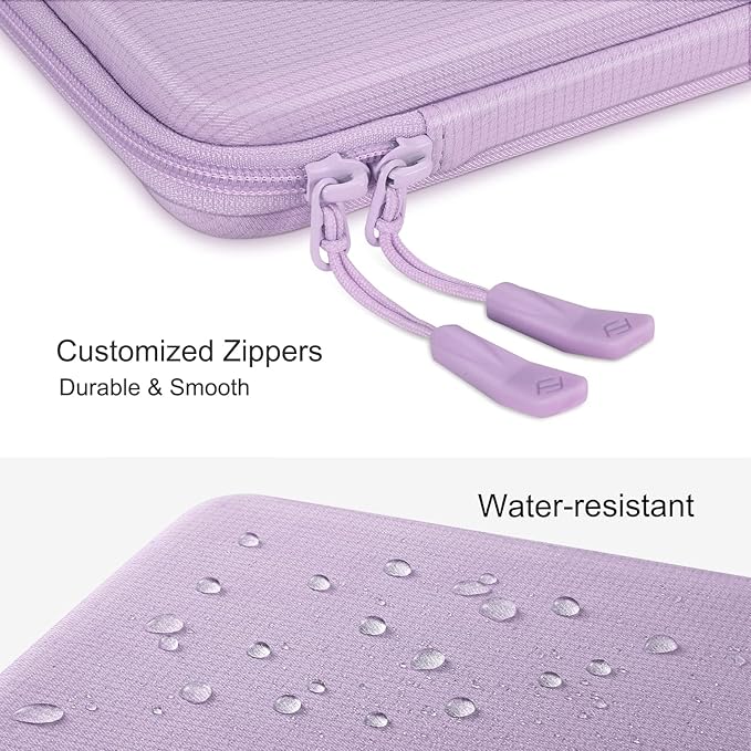 FINPAC Hard Laptop Sleeve Case for 13 inch MacBook Air M4 2025 A3240 M3 2024 A3113, 14 inch MacBook Pro M5/M4/M3/M2 A3434 A3401, 13" Air/Pro, Waterproof Case for Dell, Surface Laptop, HP, Acer, Lilac