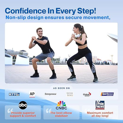 Modvel Foot & Ankle Brace Socks for Sprained Ankle Compression Sleeve - Foot Support for Women & Men - Tendonitis & Arthritis Ankle Brace Sports Running, Torn Ligaments & Women Stabilizing Ankle Wrap