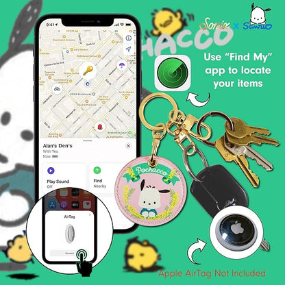 Sonix x Sanrio Keychain Case Compatible with Apple AirTag | Protective Cover Keychain | Hello Kitty & Friends - Floral Pochacco