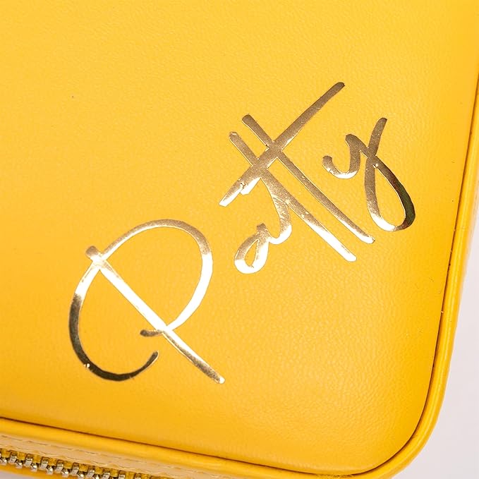 Angelina's Palace Personalized Jewelry Case with Name Engraved,Custom Leather Travel Jewelry Organizer Box for Rings,Earrings,Necklaces,Birthday Bridesmaid Gift For Women