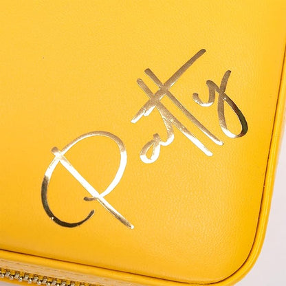 Angelina's Palace Personalized Jewelry Case with Name Engraved,Custom Leather Travel Jewelry Organizer Box for Rings,Earrings,Necklaces,Birthday Bridesmaid Gift For Women