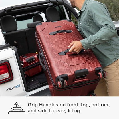 Traveler's Choice Maxporter II 30" Hardside Spinner Trunk Luggage, TSA Lock, Red