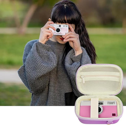 Leayjeen Digital Camera Case Compatible with KODAK EKTAR H35 H35N Half Frame Film Camera,Storage Holder Organizer for Kodak Ultra F9 M35 M38 Paper Shoot Camera-Pueple(Case Only)