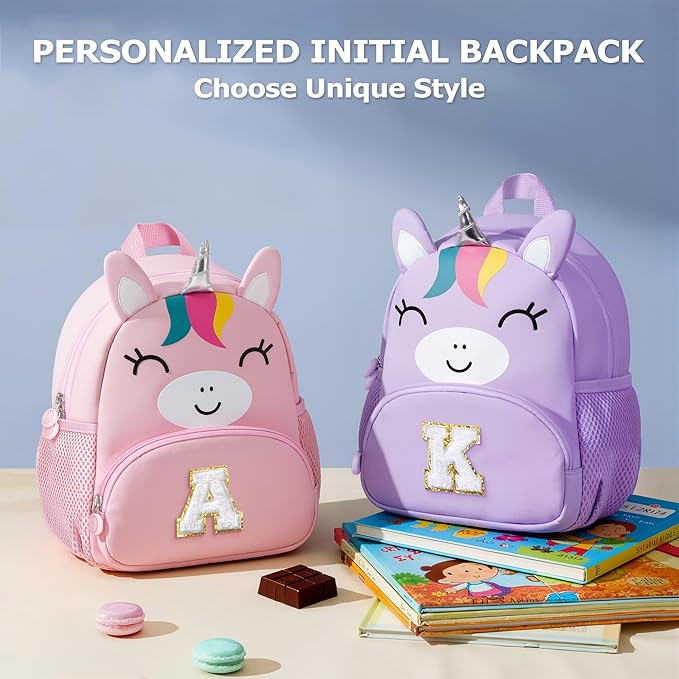 YOOLIFE Toddler Backpack for Kids - 2-5 Year Old Birthday Gift | Small Purple Backpack Personalized Gifts for Toddler Kids Grandkids | School Supplies Unicorn Gifts Purple J