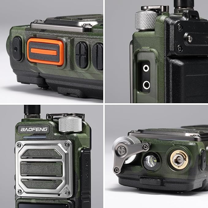 BAOFENG UV-25 10W Dual Band Two Way Radio, Tri-Power Tactical Ham Radio Handheld Walkie Talkie for Adults, UV FM Aviation NOAA Receiver, 5200mAh Battery USB-C Port, 999CH, Chirp Compatible, Camo Green