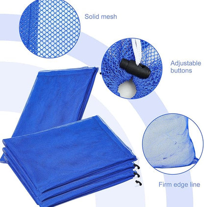 Berlune 30 Pack Large Mesh Laundry Bags, 24 x 36 Inch Bulk Wash Set with Drawstring for Commercial Use, Dorms, Vacation Rentals, Laundromats, Apartments & Facilities(Blue)