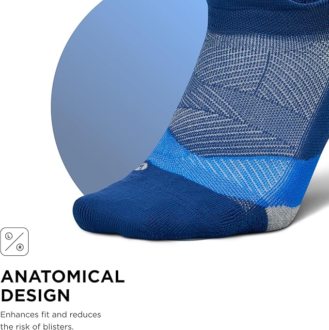 Feetures Elite Light Cushion No Show Tab Athletic Ankle Socks - Sport Sock with Targeted Compression