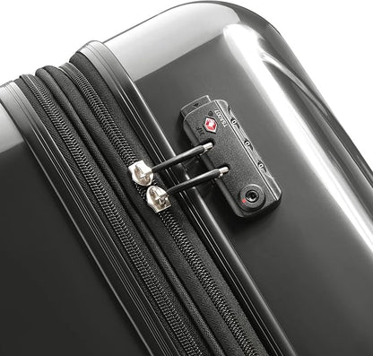 DELSEY PARIS Helium Aero Hardside Expandable Luggage with Spinner Wheels, Brushed Charcoal, Carry-On 21 Inch