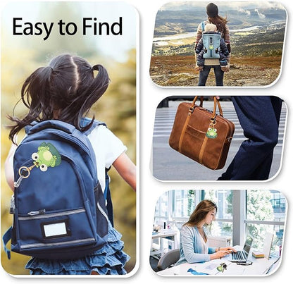Leather Keychain Case Holder Compatible with Apple AirTag, GPS Airtag Keychain Finder Tracker with Key Ring, Anti-Scratch Protective Air Tag Cover