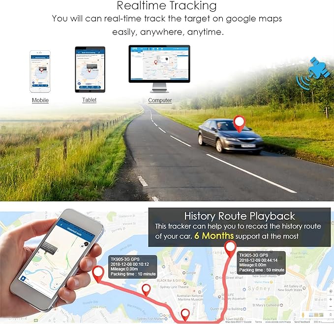 4G Mini GPS Tracker for Vehicles, No SIM Card Included, Real-Time Tracking, 60-Day Battery Life, Magnetic GPS Locator for Car, Motorcycle, Kids, Luggage, Anti-Theft