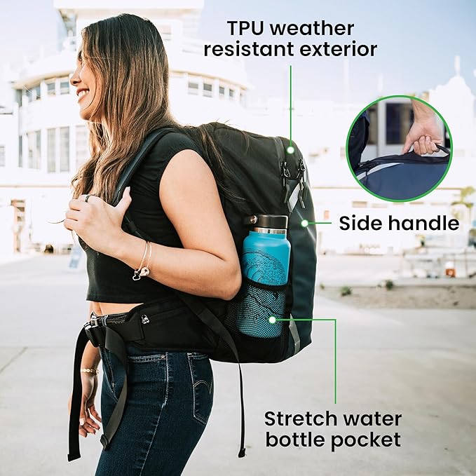 Carry On Travel Backpack Bundle | Island Hopper Travel Backpack with Toiletry Bag and Compression Packing Cube Set