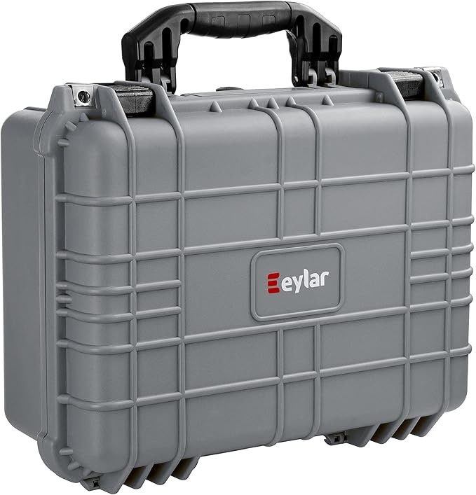 Eylar Standard 16" Gear, Equipment, Hard Camera Case Waterproof with Foam TSA Standards