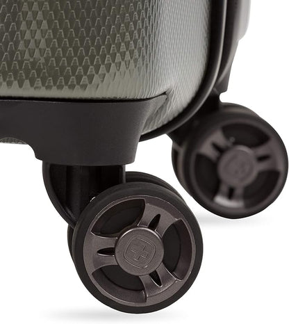 SwissGear 7272 Energie Expandable Hardside Luggage with Spinner Wheels and TSA Lock, Gunmetal, Checked-Large 27-Inch