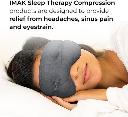 Brownmed IMAK Eye Pillow - Sleep Mask with ErgoBeads for Pain Relief - Cooling & Relaxing Sleep Aid - Grey