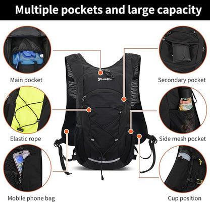 DOJUNS Hiking Backpack Lightweight Travel Backpack 20L Waterproof Hiking Daypacks Camping Backpack for Men Women (gray)
