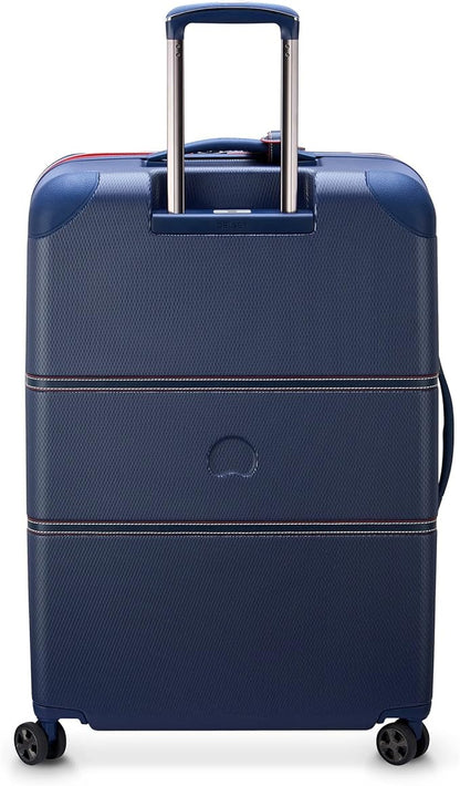 DELSEY PARIS Chatelet Air 2.0 Hardside Luggage with Spinner Wheels, Navy, Checked-Large 28 Inch