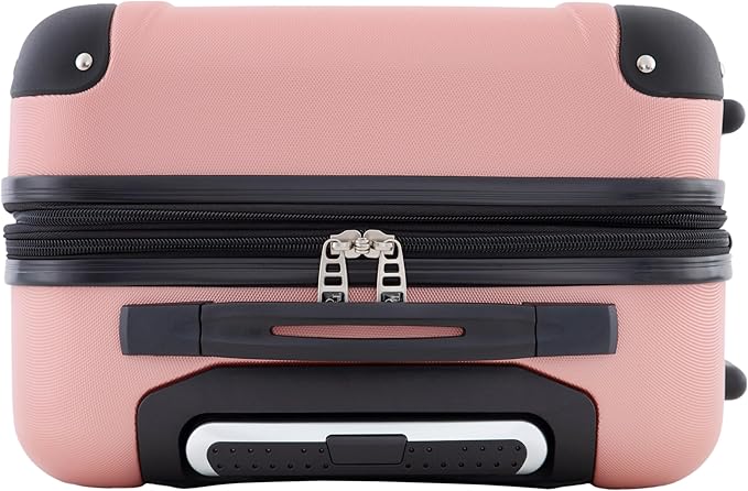 Travelers Club Chicago Hardside Expandable Spinner Luggage, Rose Gold, 20" Carry-On