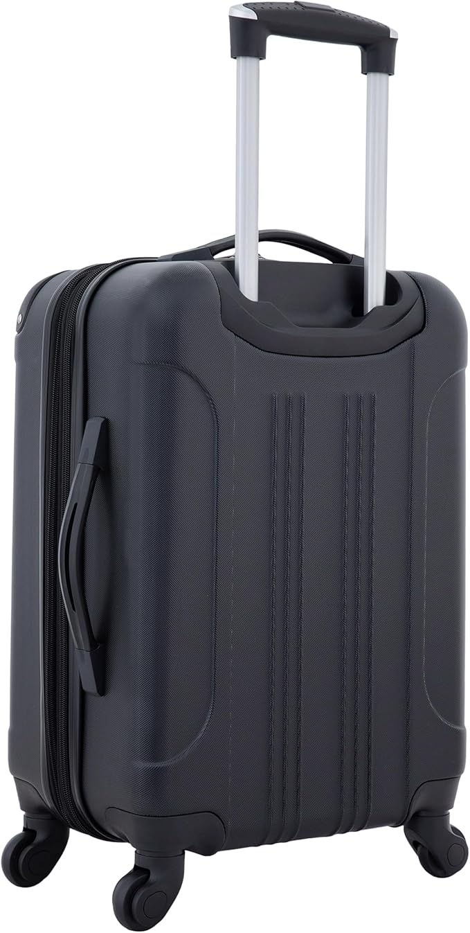 Travelers Club Chicago Hardside Expandable Spinner Luggage, Black, 20" Carry-On