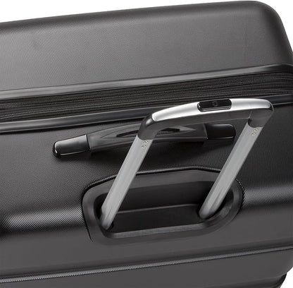 SwissGear 7366 Hardside Expandable Luggage with Spinner Wheels, Black, Carry-On 19-Inch