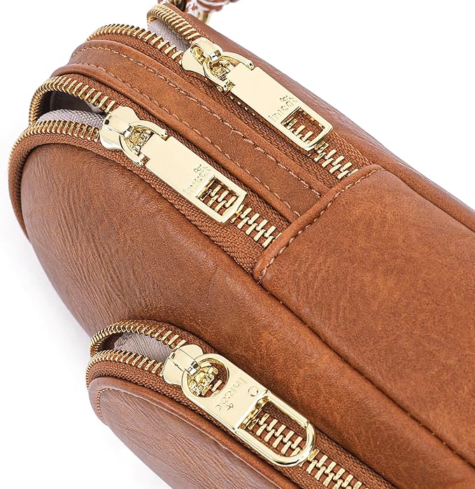 INICAT RFID Blocking Sling Bag,Anti Theft Crossbody Bags for Women,Travel Gifts Cross Body Purses Vegan Leather