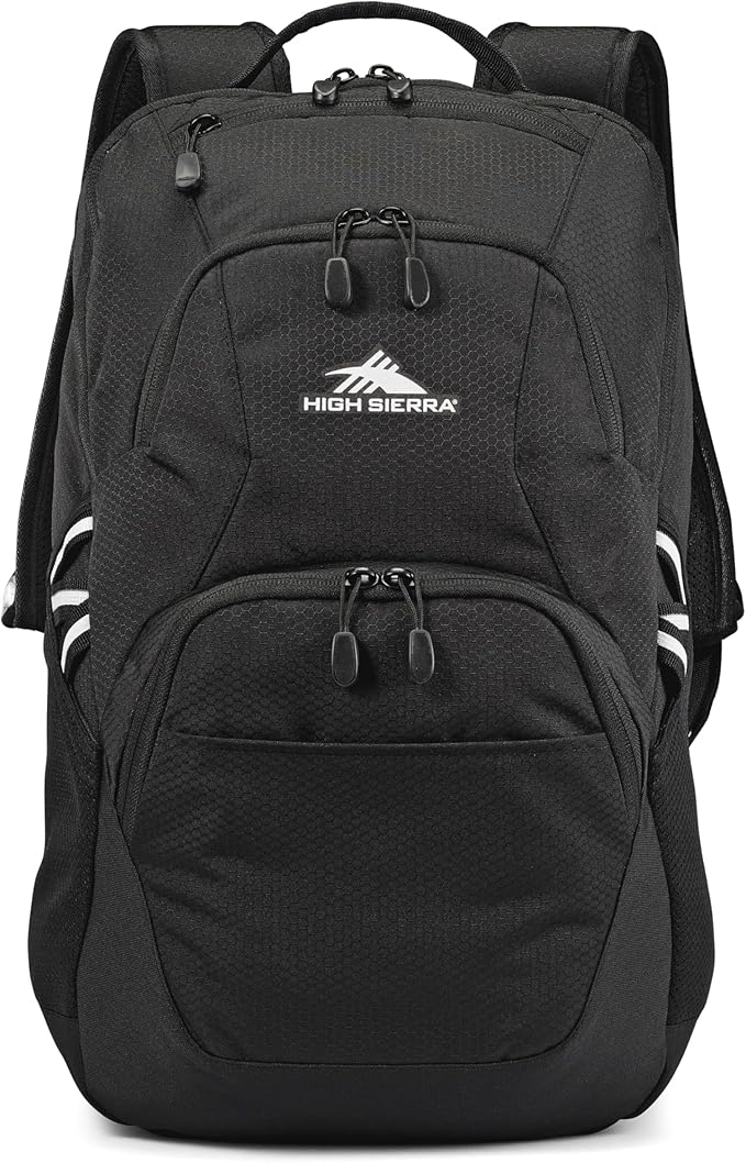 High Sierra Swoop Backpack with Laptop Pocket + Tablet Sleeve, Fits most 17” Laptops, 30L, Black