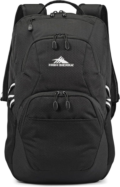 High Sierra Swoop Backpack with Laptop Pocket + Tablet Sleeve, Fits most 17” Laptops, 30L, Black