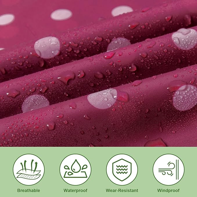 Hooded Rain Ponchos for Adult - Rain Coat and Rain Jacket with Waterproof Pocket and Zipper
