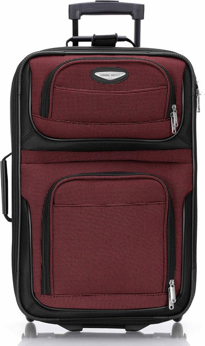 Travel Select Amsterdam Softside Expandable Luggage with Rolling Wheels, Burgundy, 2-Piece Set (15/21)