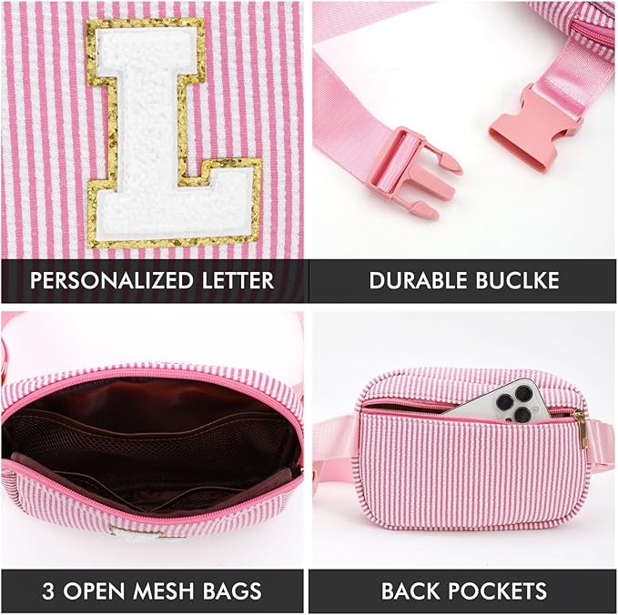 YOOLIFE Christmas Gifts for Girls Kids | Birthday Gifts for 3 4 5 6 7 8 9 10 11 12 13 Year Old Girl | Initial Fanny Pack Belt Bag Purse | Stocking Stuffers for Girls Teen Daughter Sister | Purple S