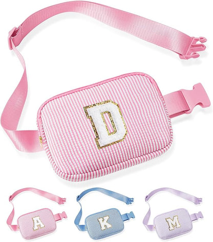 YOOLIFE Birthday Gifts for Kids - Initial Crossbody Bags for Kids Belt Bag Small Cross Body Bag for Woman Travel Gifts Birthday Gift for 4 5 6 7 8 9 10 11 12 Year Old Girls Pink D