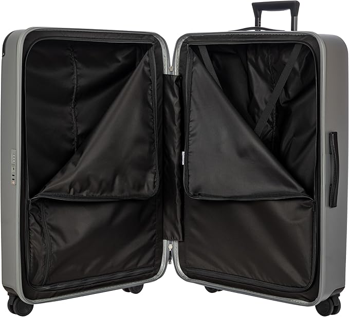 Bric's Amalfi Lightweight Hard Shell Suitcase – Expandable Checked Luggage with Water-Repellent Zip, Smooth 360° Wheels & TSA Lock - 32 Inch, Silver