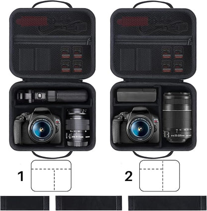 Storage Case Compatible with Canon EOS Rebel T7 / T7i / R100 / R50 / R5 / R6 Mark II / R7 / R8 / 90D / 5D Mark IV Camera