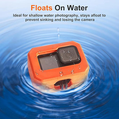 FitStill Soft Floaty Foam Case for Go Pro Hero 13/12/11/10/9 Black,Snorkeling,Surfing,Free diving,Wakeboarding Protective Cage Housing Shell Cover Hero13/12/11/10/9 Black Action Camera Accessories Kit
