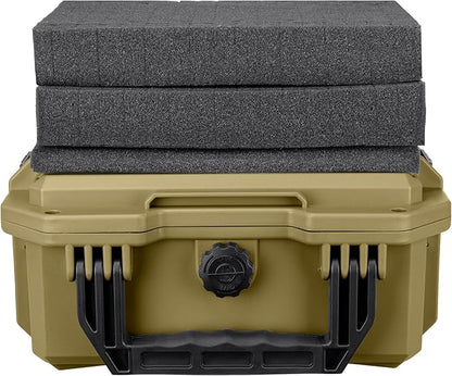 Eylar 11.8" Intact Series Compact Hard Camera Case, Lightweight and Durable Stacker Design with Foam (Dark Earth)