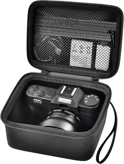 Vlogging Camera Case Compatible with for Duluvulu/for VJIANGER/for JGIPL/for TEBNGIHNM 4K Digital Cameras for Youtube. Vlog Camera Carrying Storage for Lens, Cable and Other Accessories (Box Only)