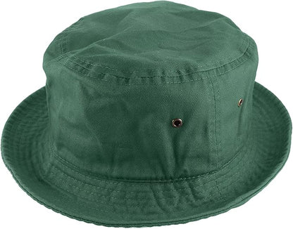 Gelante Solid Color 100% Cotton Bucket Hat for Women and Men Packable Travel Summer Beach Hat