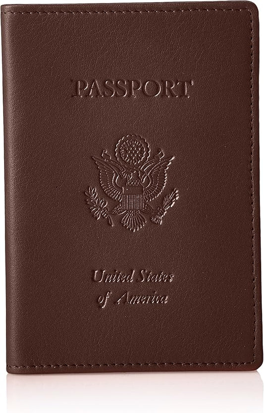 Royce Leather Rfid Blocking Passport Travel Document Organizer In Genuine Leather Packing Organizer, Brown 3
